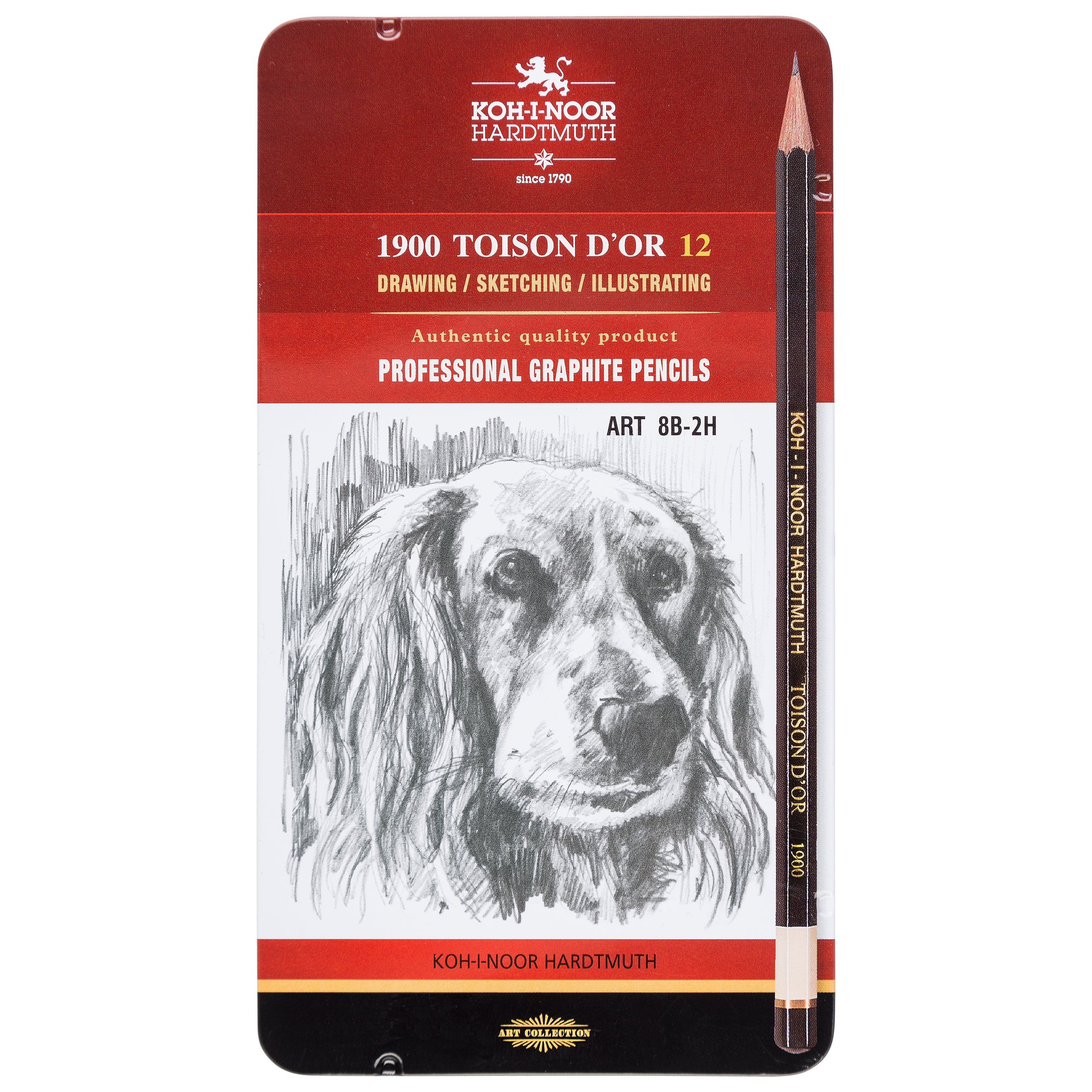 TOISON D'OR Graphitstifte Härtegrade 8B-2H (12 Stück)