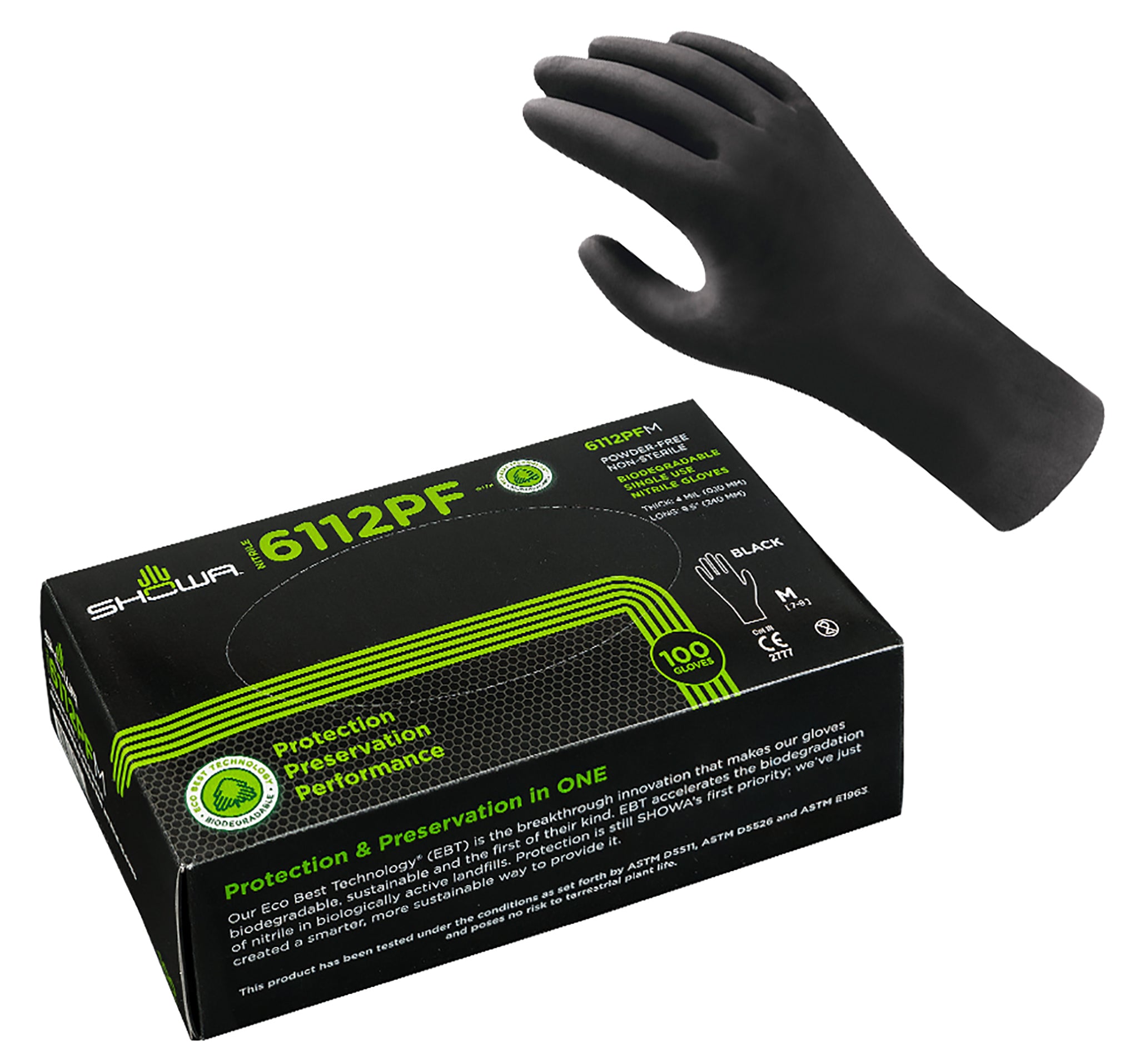 Nitril Chemie Schutzhandschuhe SHOWA 6112PF