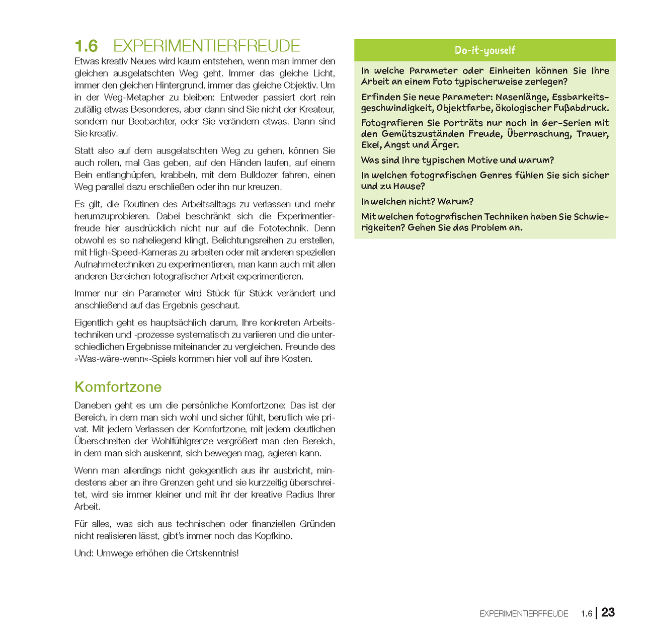 Creativity in photography