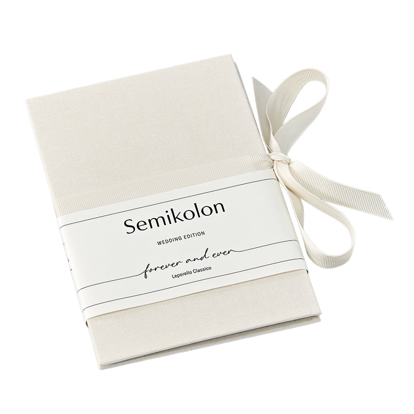 Semikolon Leporello Hochzeitsalbum Classico Chamois Cremefarben