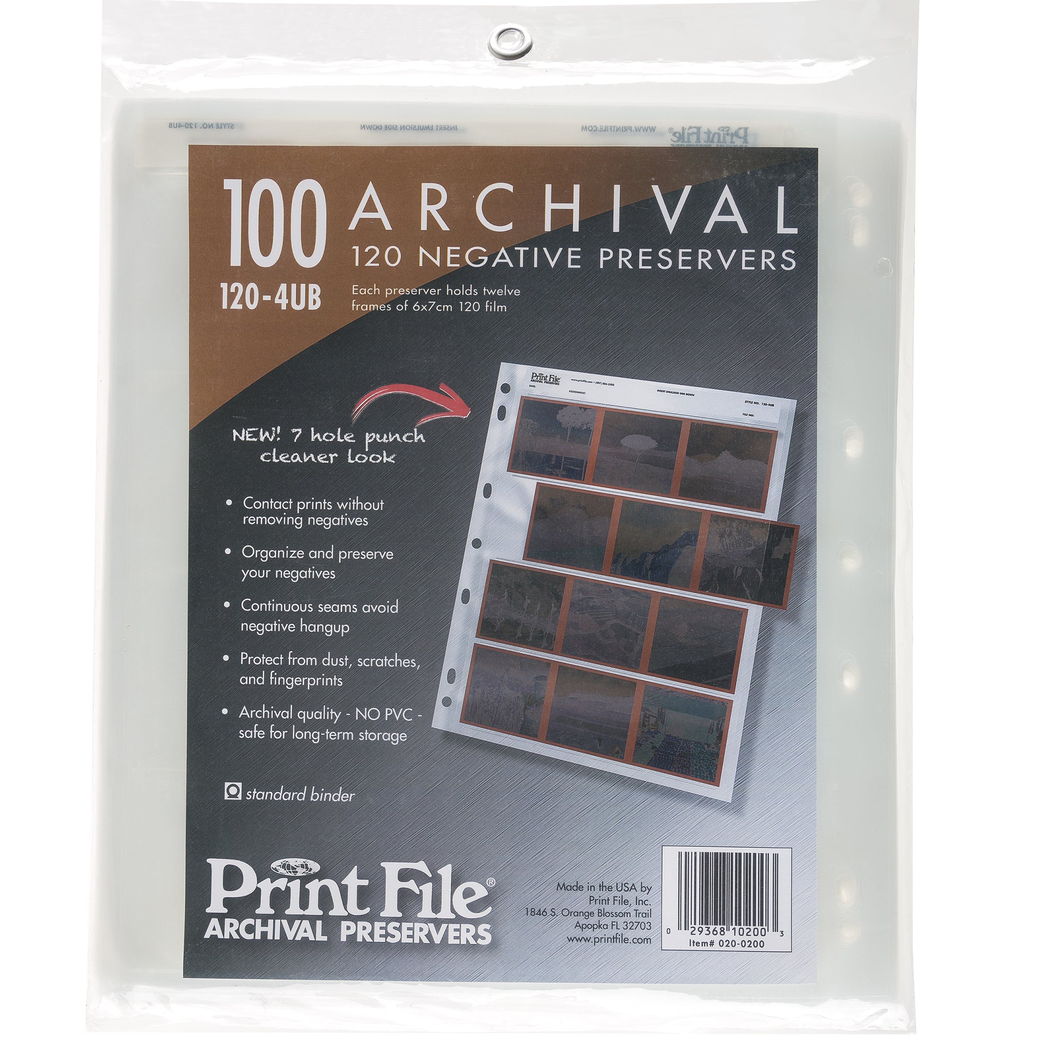 PRINTFILE Negativhüllen 120er Mittelformat (extrabreit)