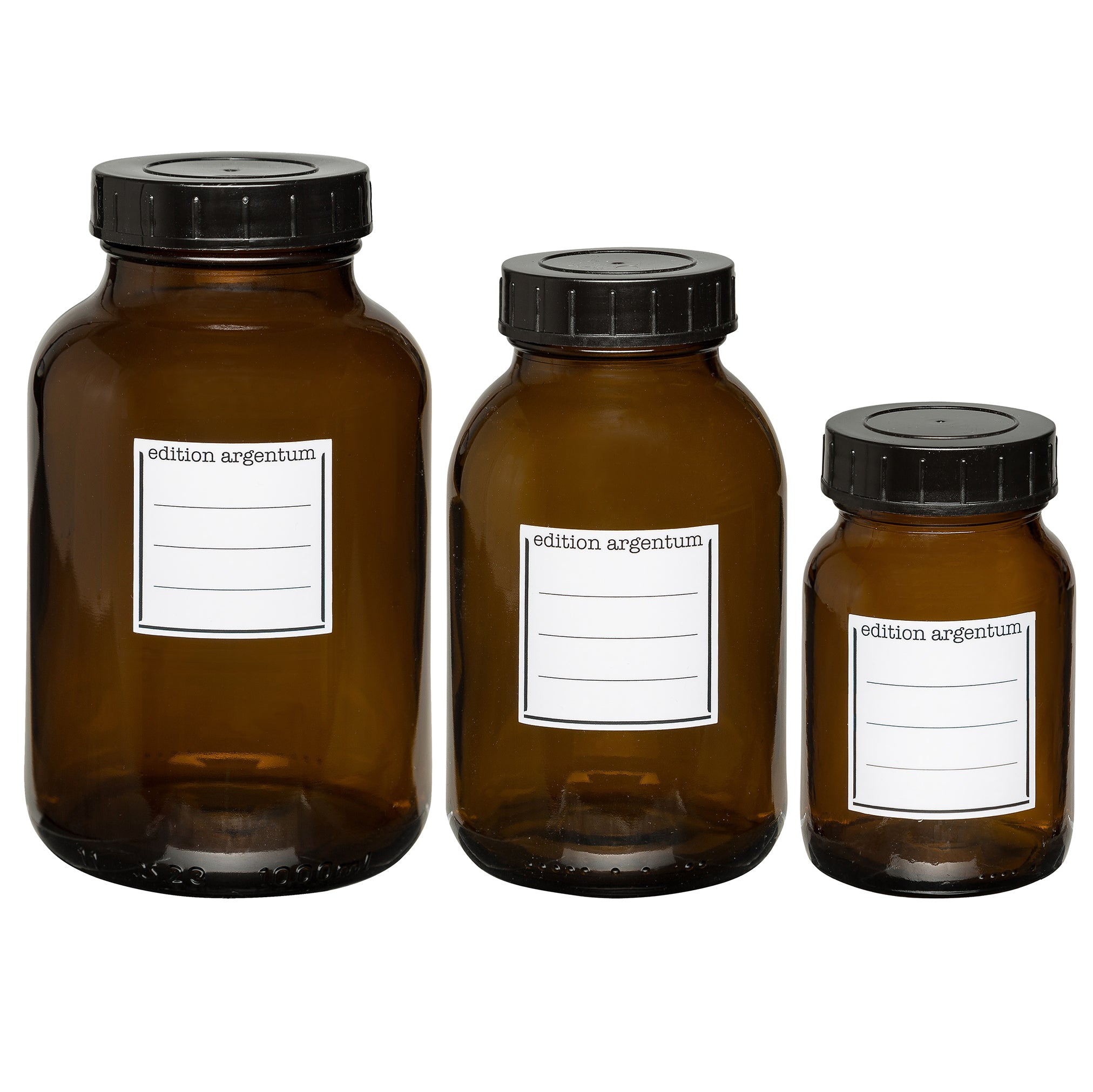 Edition Argentum Braunglas Weithalsflasche