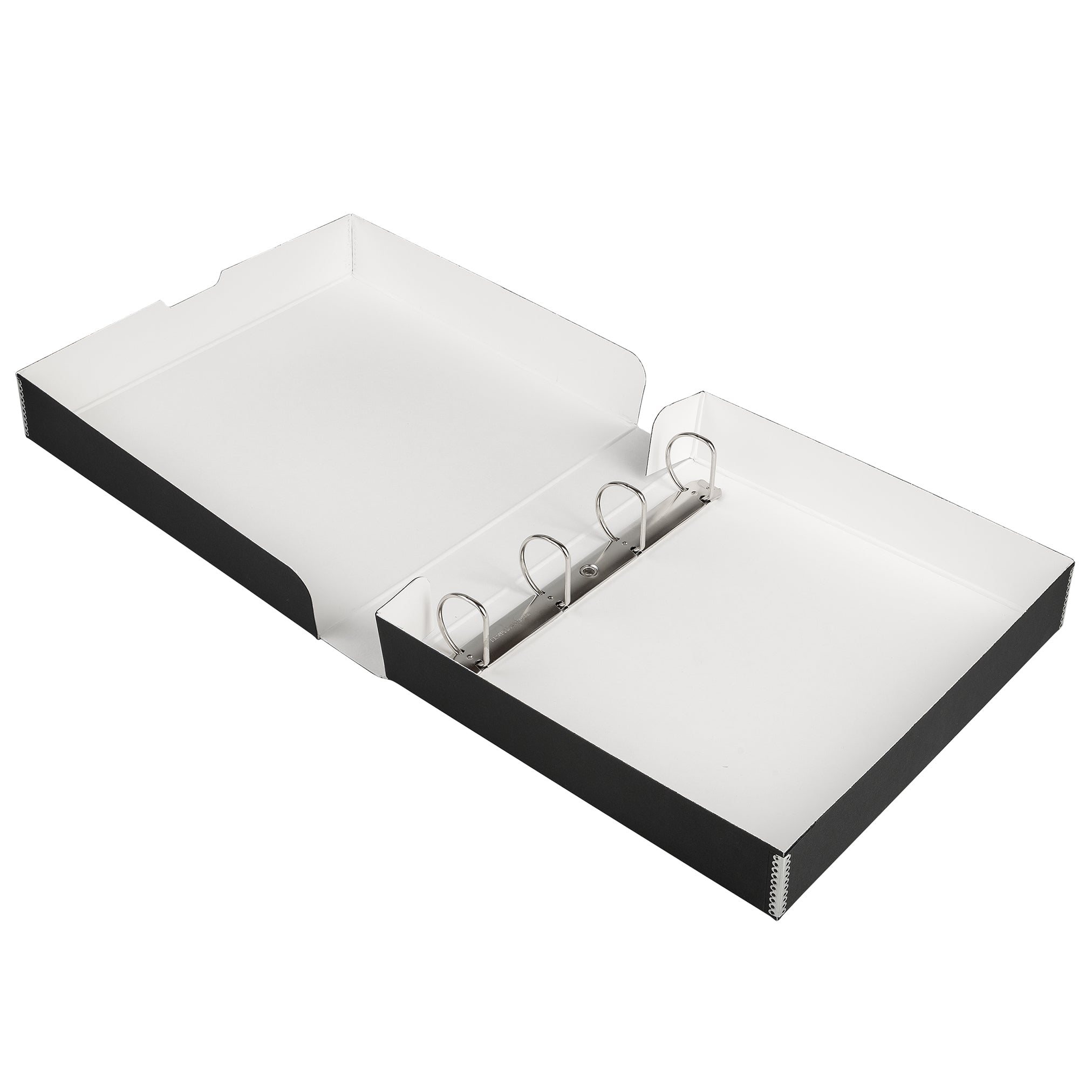 EDITION ARGENTUM Negativordner mit Metallecken (schwarz)