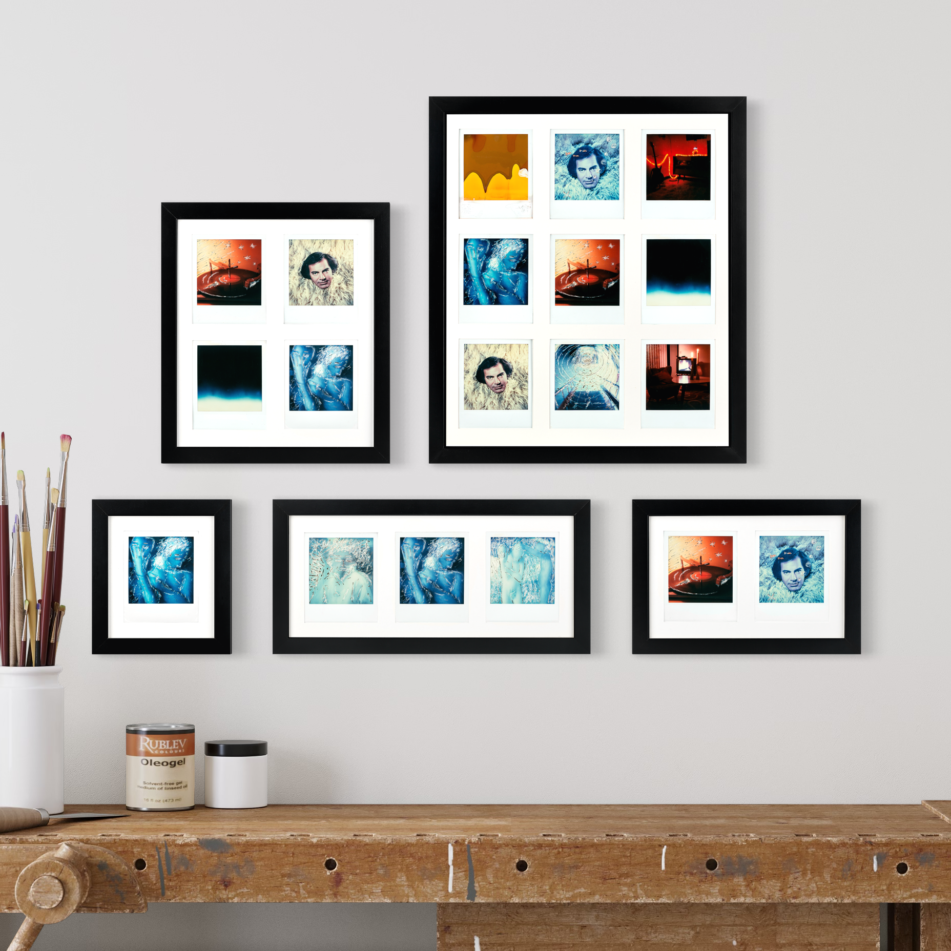 Polaroid Bilderrahmen (schwarz/weiss)