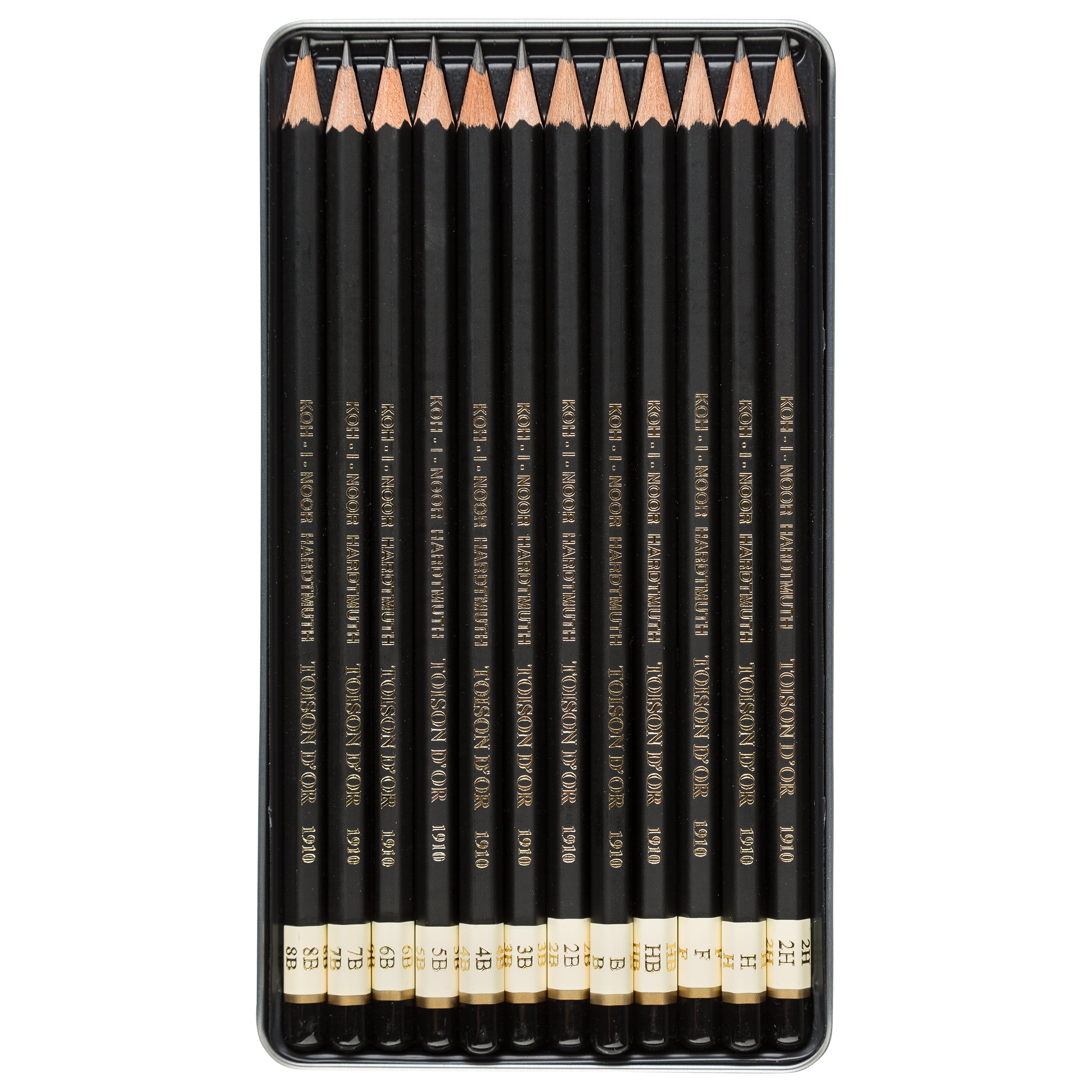 TOISON D'OR Graphitstifte Härtegrade 8B-2H (12 Stück)