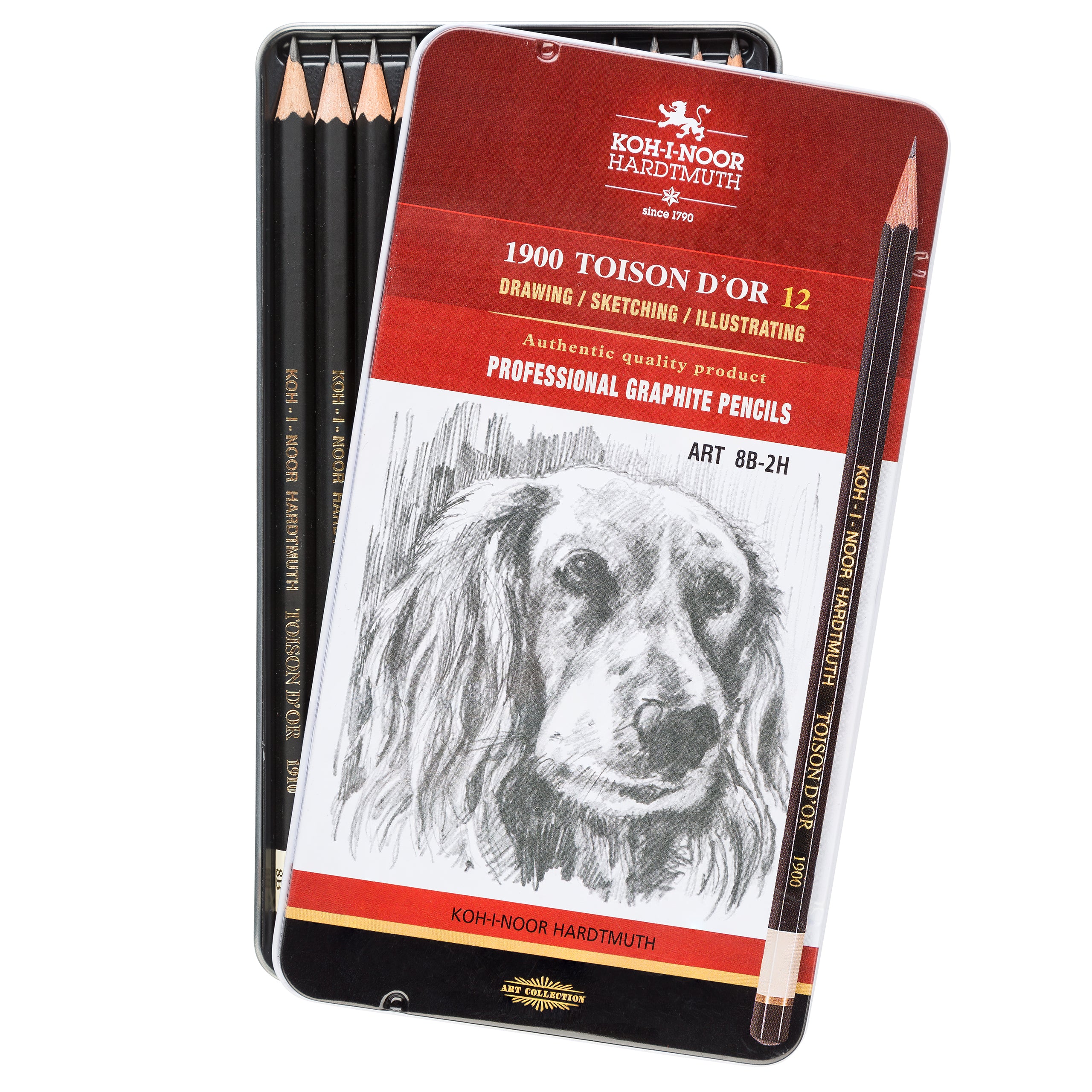 TOISON D'OR Graphitstifte Härtegrade 8B-2H (12 Stück)