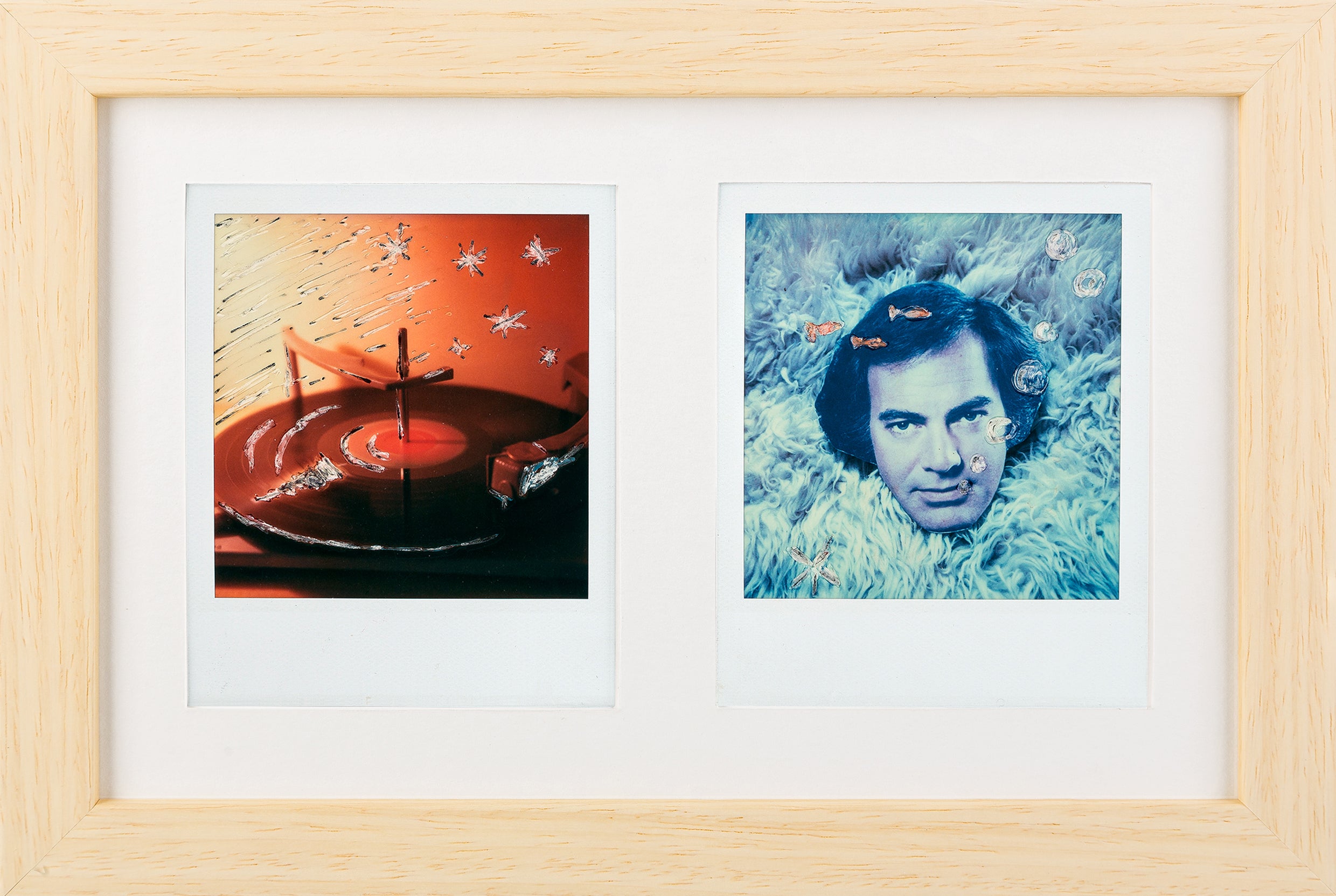 Polaroid Bilderrahmen (natur/weiß)