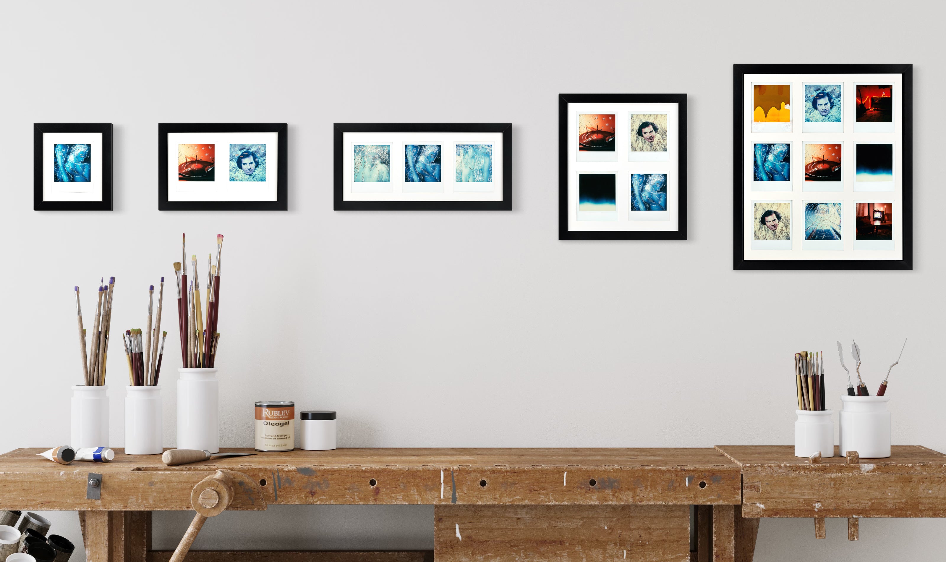 Polaroid Bilderrahmen (schwarz/weiss)