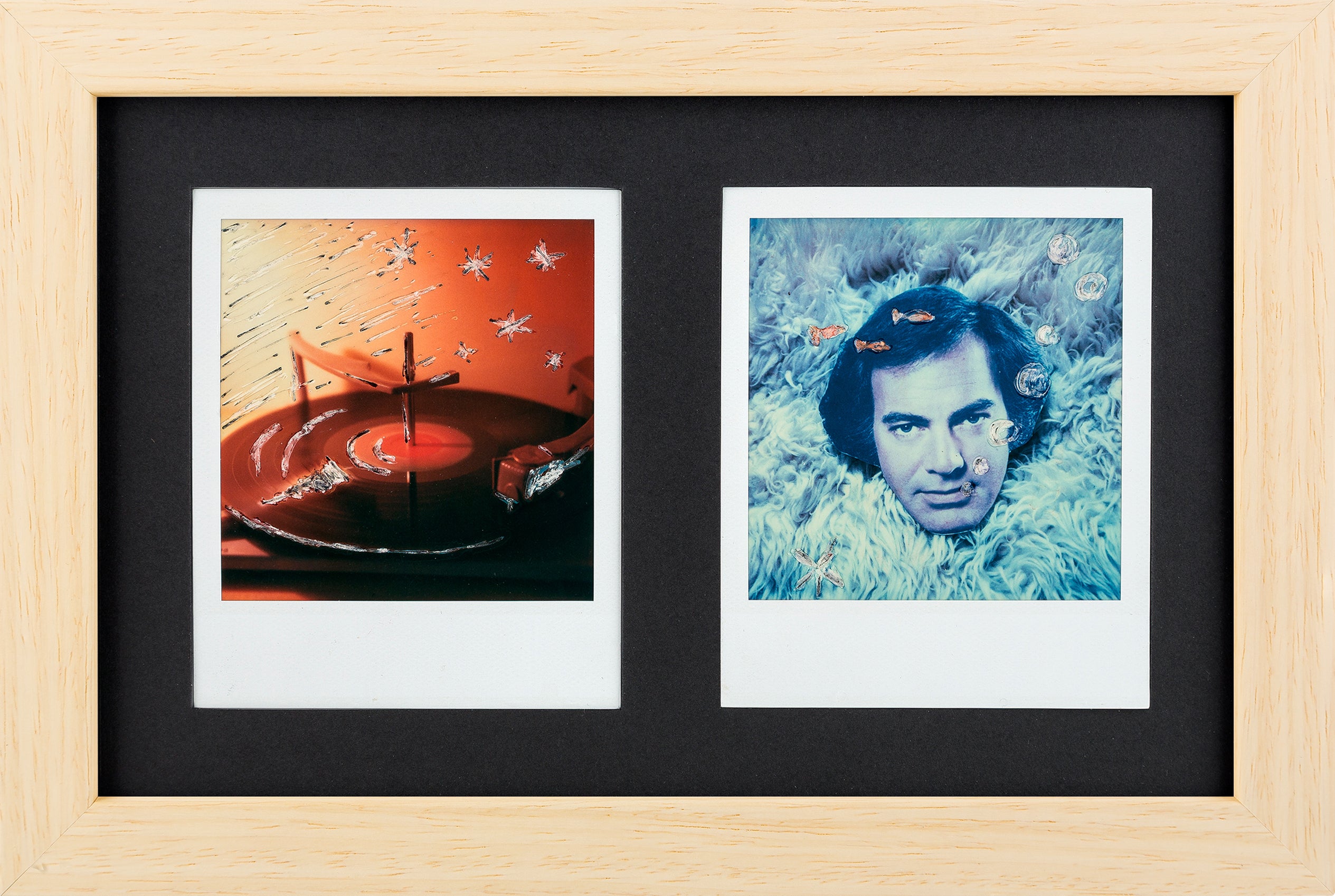 Polaroid Bilderrahmen (natur/schwarz)