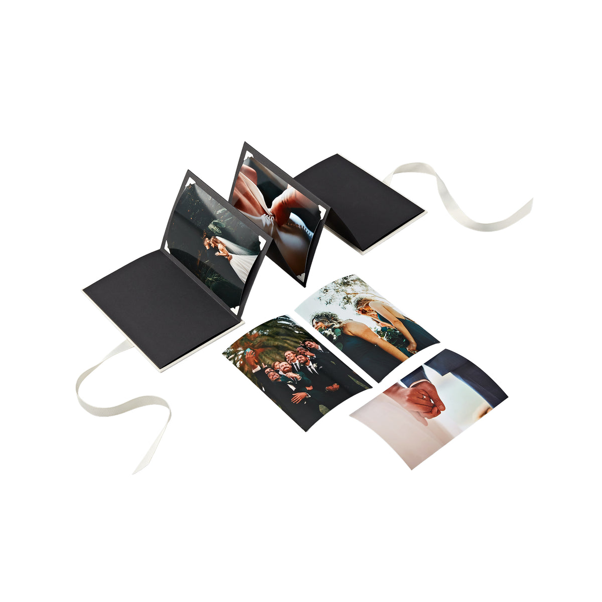Semikolon Leporello Hochzeitsalbum Classico Chamois Cremefarben